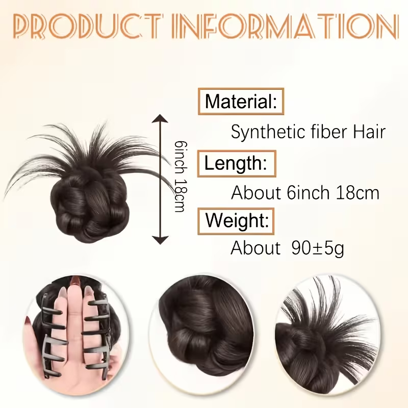 Moño Desordenado con Puntas Es - Claw Clip Messy Bun Hair Piece reseña y precio