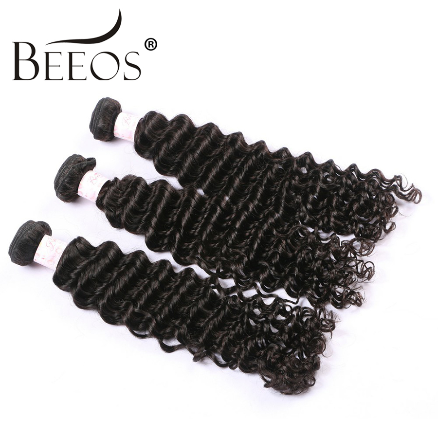 BEEOS-extensiones de cabello h - Deep Wave 3 Bundles With Closure reseña y precio