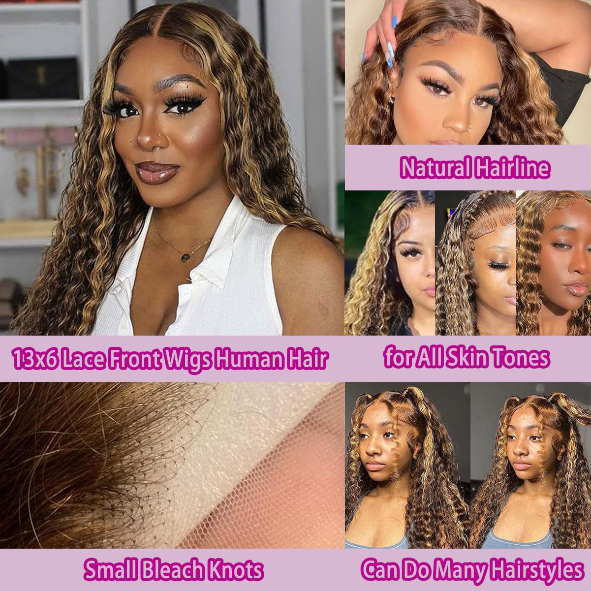 36 pulgadas de onda profunda P - Lace Front Wigs reseña y precio