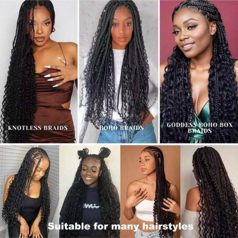 Extensiones de cabello humano  - Water Wave Bulk Human Hair For Braiding reseña y precio