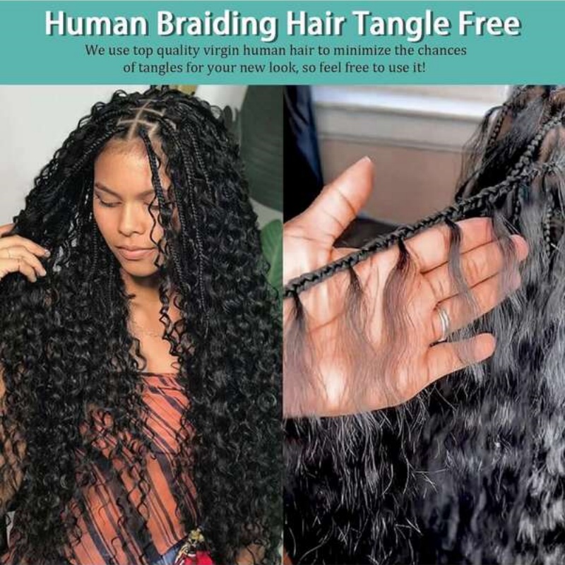 Extensiones de cabello humano  - Water Wave Bulk Human Hair For Braiding reseña y precio