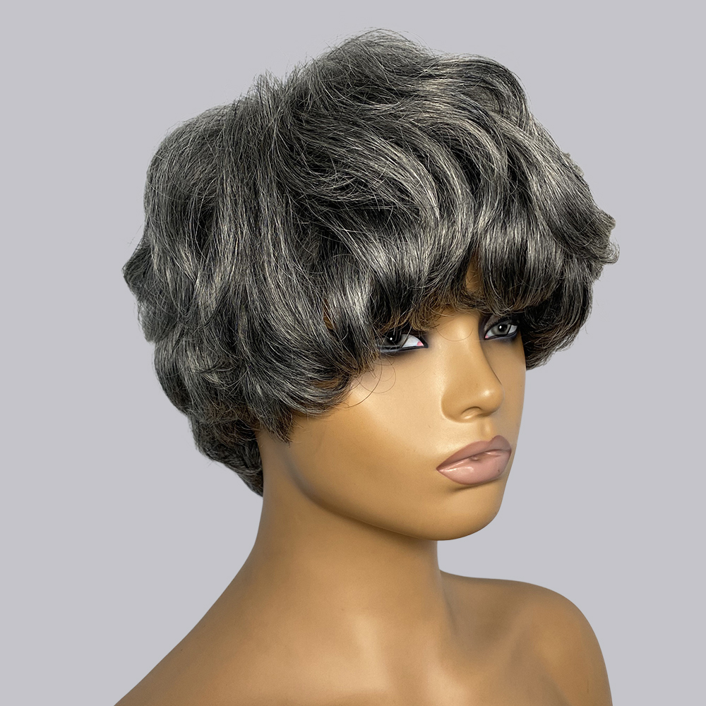 Pelucas de cabello humano con  - Short Pixie Cut Wig Human Hair Cheap reseña y precio
