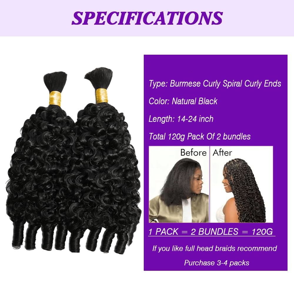 Cabello Humano 12A para Trenza - Water Wave Bulk Human Hair For Braiding reseña y precio