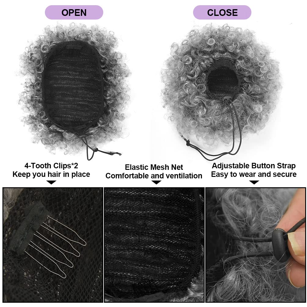 Cola de Caballo Afro con Cordó - Drawstring Afro Curly Puff Ponytail reseña y precio