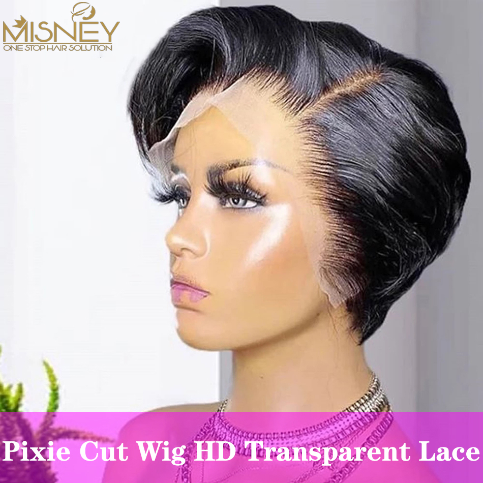Peluca Bob corto, peluca de co - Short Pixie Cut Wig Human Hair Cheap reseña y precio