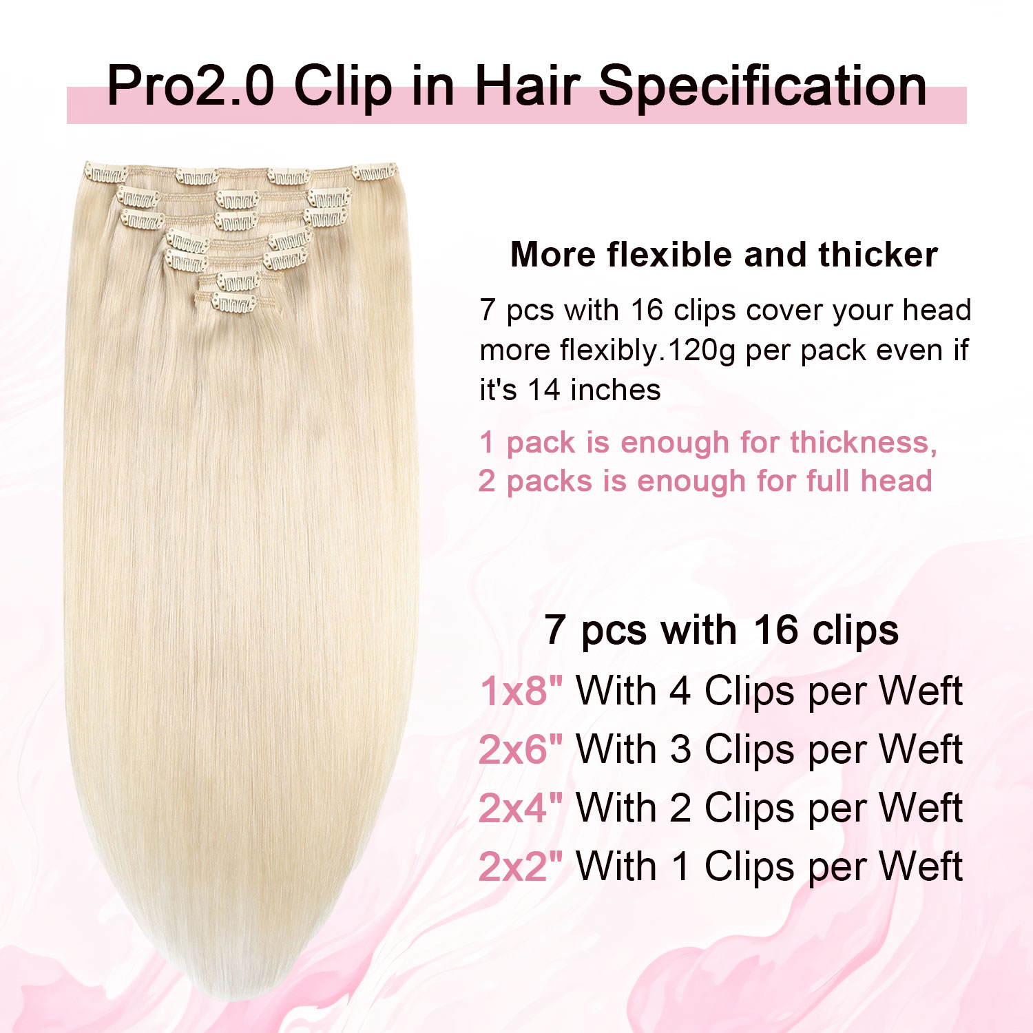 Extensiones de Cabello Humano  - Seamless Clip In Hair Extensions Human Hair reseña y precio