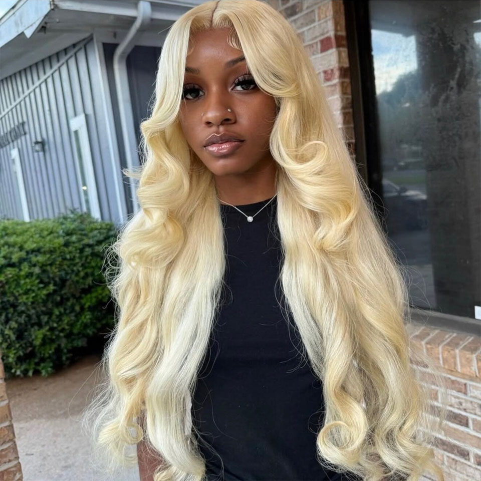 Peluca frontal de encaje trans - 613 Blonde Body Wave Lace Front Wig reseña y precio