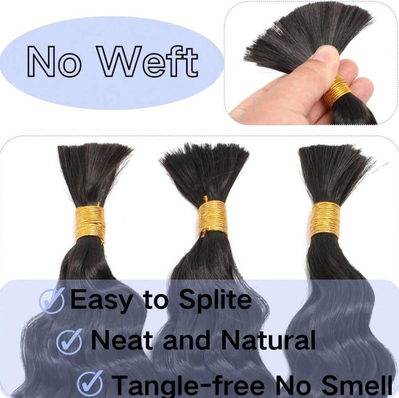 Cabello Humano para Trenzas si - Water Wave Bulk Human Hair For Braiding reseña y precio