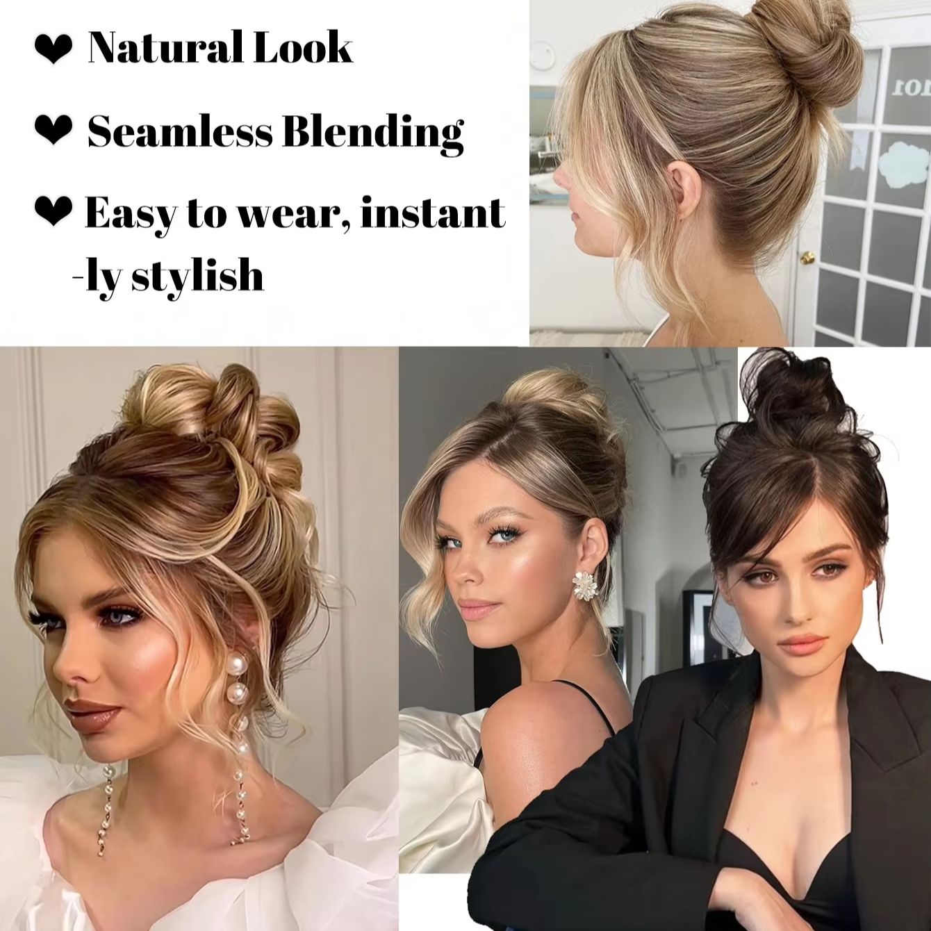 Pinza de pelo sintética mini p - Claw Clip Messy Bun Hair Piece reseña y precio