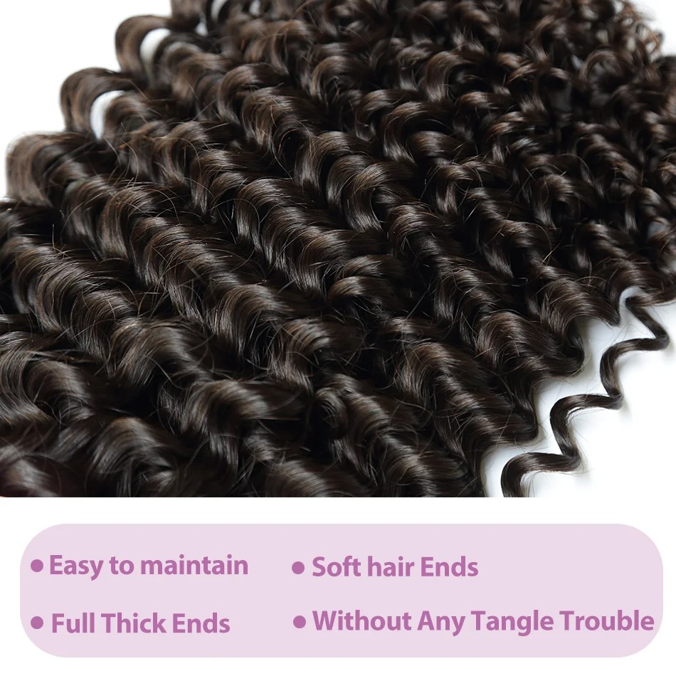 Mechones de pelo Pixie Curl co - Deep Wave 3 Bundles With Closure reseña y precio